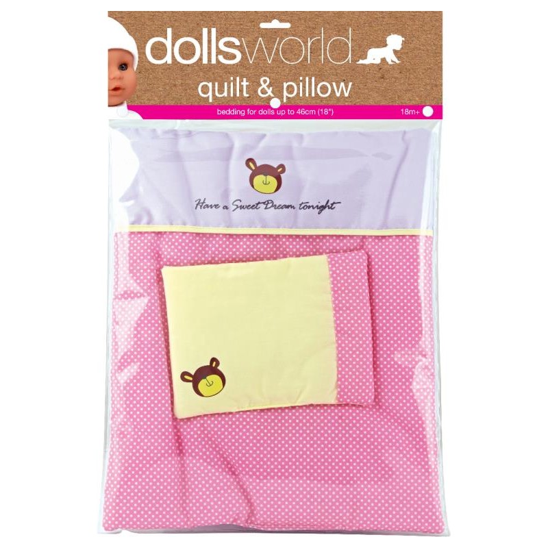 Dolls World Quilt & Pillow Set